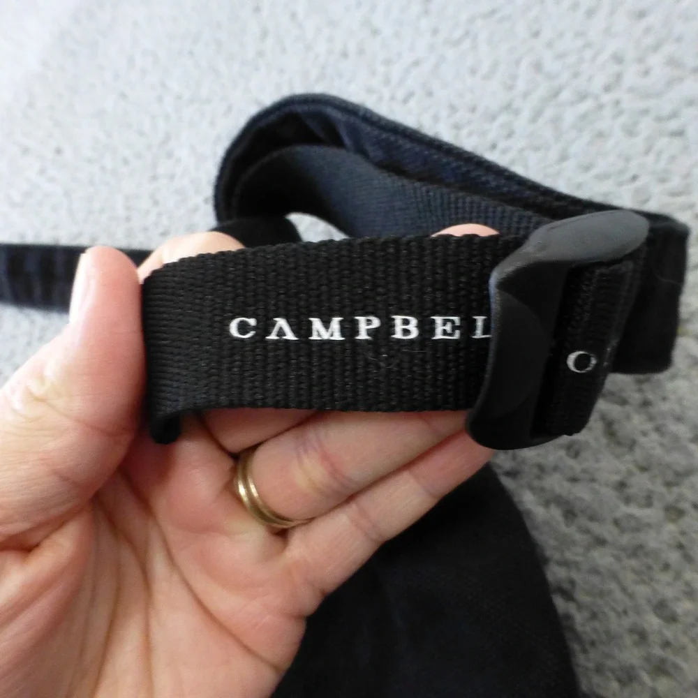 Campbell Cole Oliver Hooson O Bag Black Canvas Crossbody Messenger England Made